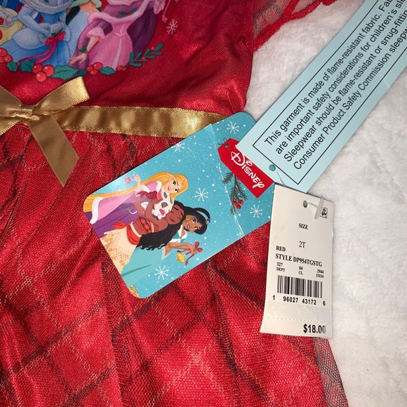 Disney Princess plaid red dress tulle age‎ 2 new  Cinderella Jasmine Snow White - Picture 9 of 12